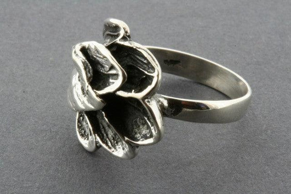 Oxidized feather ring - sterling silver - Makers & Providers