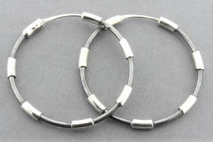 ox and polished silver large hoop - Makers & Providers