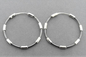 ox and polished silver large hoop - Makers & Providers