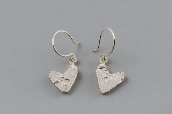 small textured heart earring - Makers & Providers