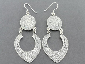 teardrop chandelier drop earring - pure silver - Makers & Providers