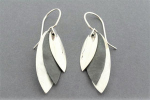 textured/oxidized/polished silver seed earring - Makers & Providers