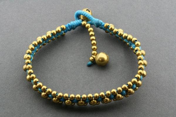 narrow 3 bell bead bracelet - turquoise - Makers & Providers