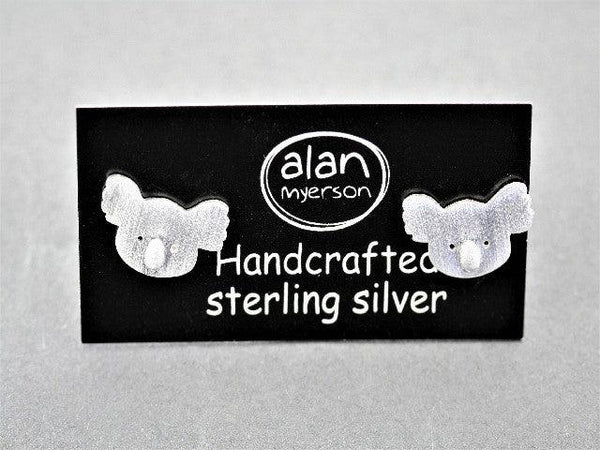 Koala face stud - sterling silver - Makers & Providers