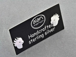 cockatoo face stud - sterling silver - Makers & Providers