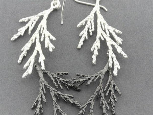 Lawson cypress earring - silver & oxidized - Makers & Providers