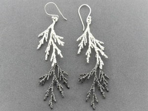 Lawson cypress earring - silver & oxidized - Makers & Providers