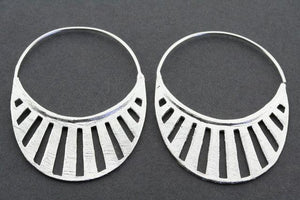 rising sun hoop - sterling silver - Makers & Providers