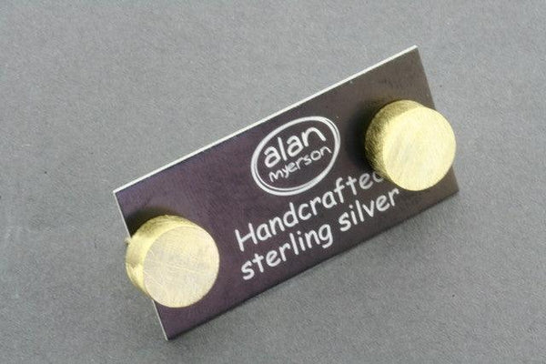 circle stud - sterling silver & gold plated - Makers & Providers