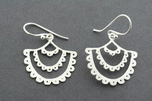 frill drop earring - sterling silver - Makers & Providers