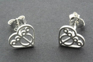 double owl heart stud - Makers & Providers