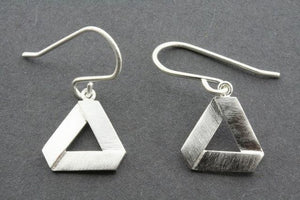 Cutout triangle folded earring - sterling silver - Makers & Providers