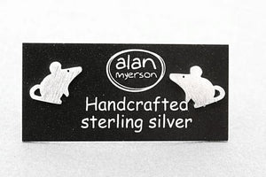 mouse stud - sterling silver - Makers & Providers