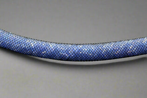 tubular bead filled necklace - blue - Makers & Providers